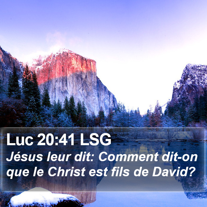 Luc 20:41 LSG Bible Study