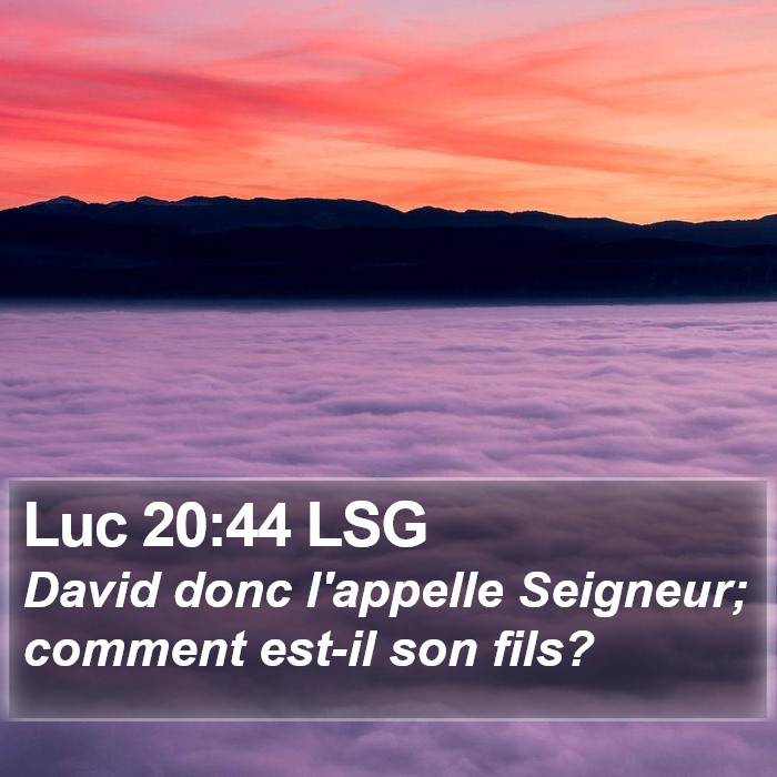 Luc 20:44 LSG Bible Study