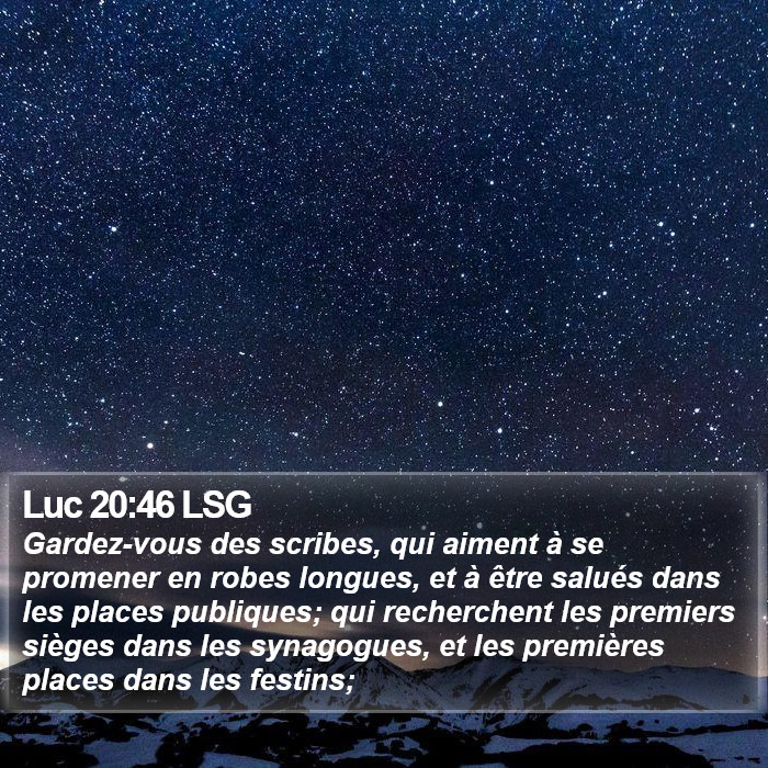 Luc 20:46 LSG Bible Study