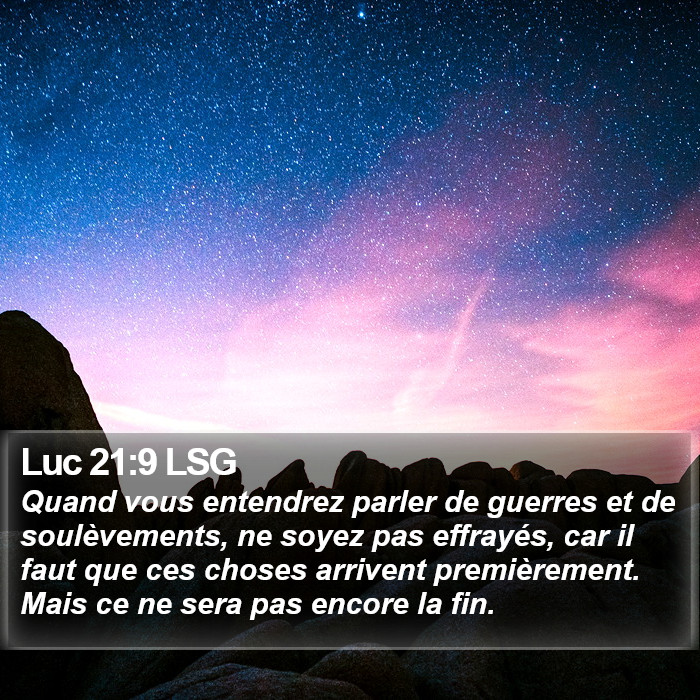 Luc 21:9 LSG Bible Study
