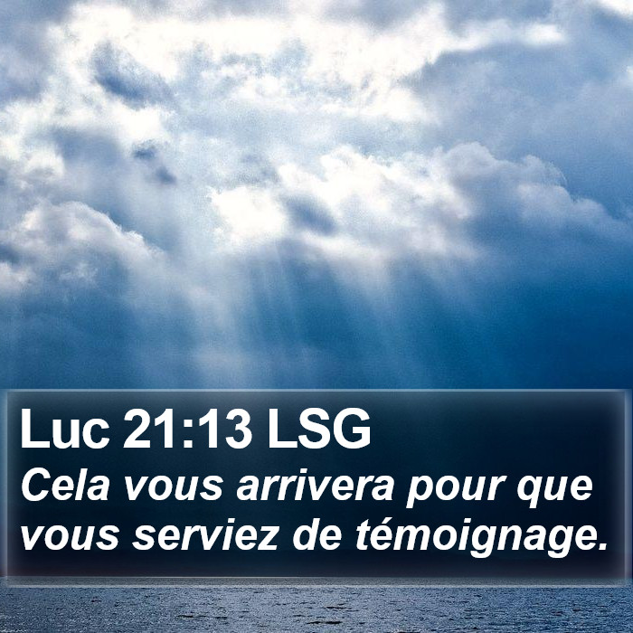 Luc 21:13 LSG Bible Study