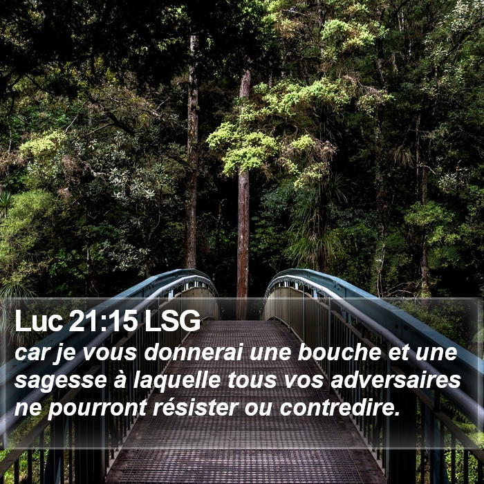 Luc 21:15 LSG Bible Study