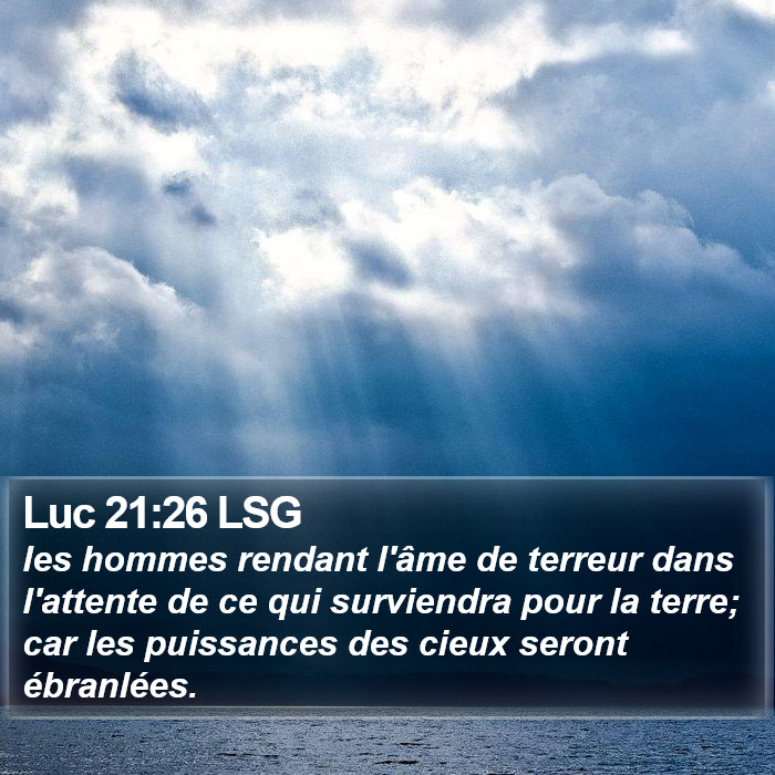 Luc 21:26 LSG Bible Study