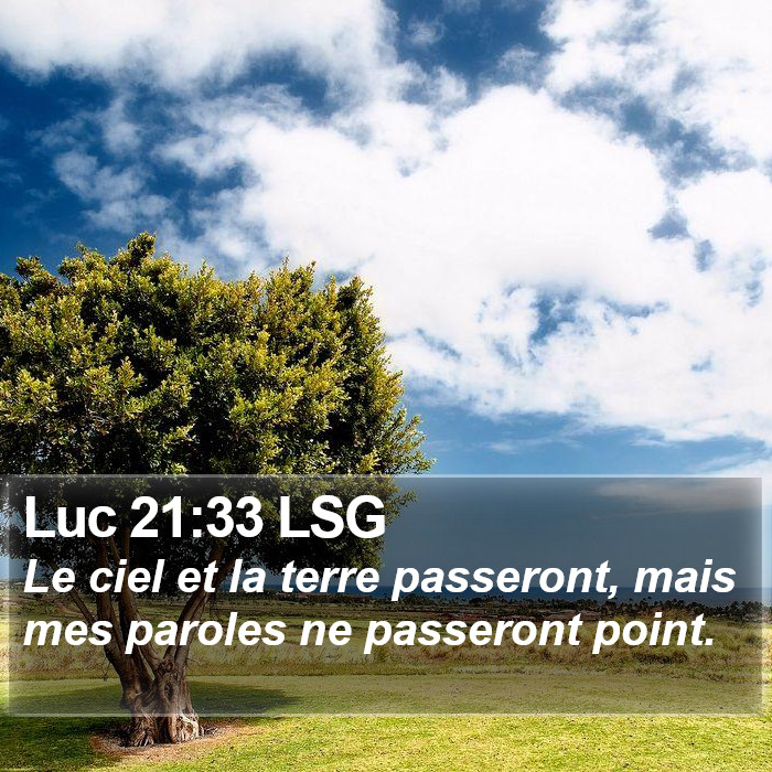 Luc 21:33 LSG Bible Study