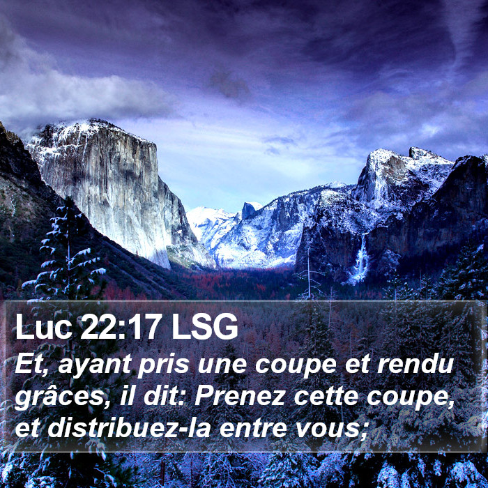 Luc 22:17 LSG Bible Study