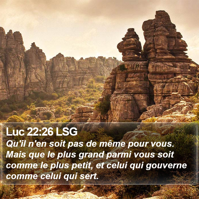 Luc 22:26 LSG Bible Study