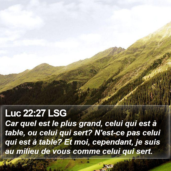 Luc 22:27 LSG Bible Study