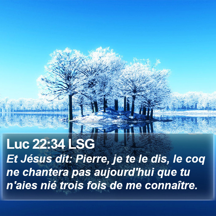 Luc 22:34 LSG Bible Study