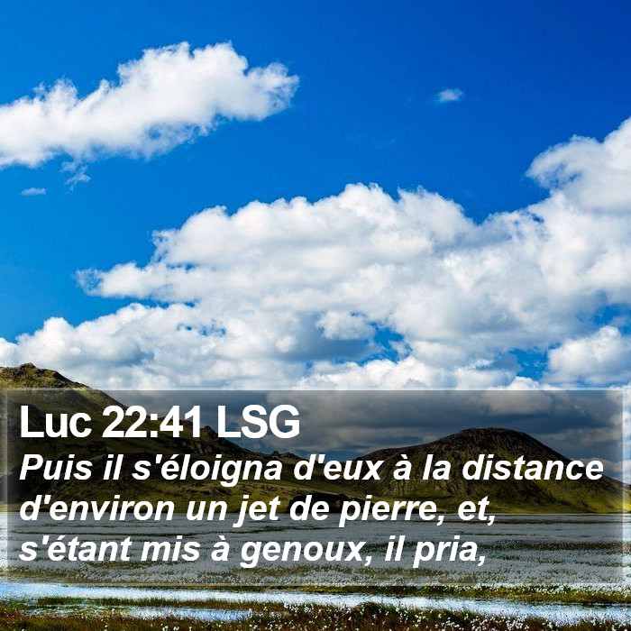 Luc 22:41 LSG Bible Study