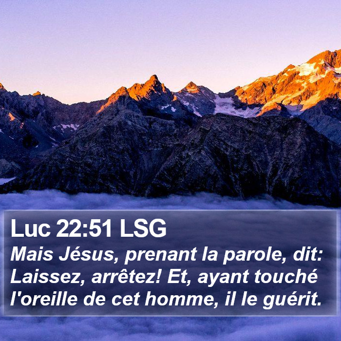 Luc 22:51 LSG Bible Study