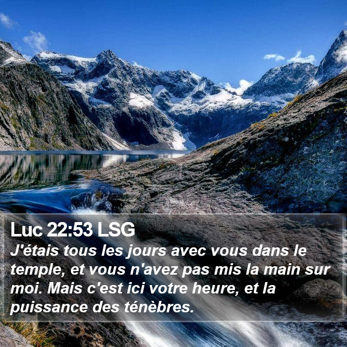 Luc 22:53 LSG Bible Study