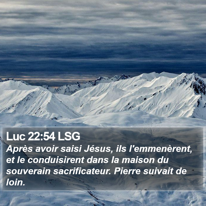 Luc 22:54 LSG Bible Study