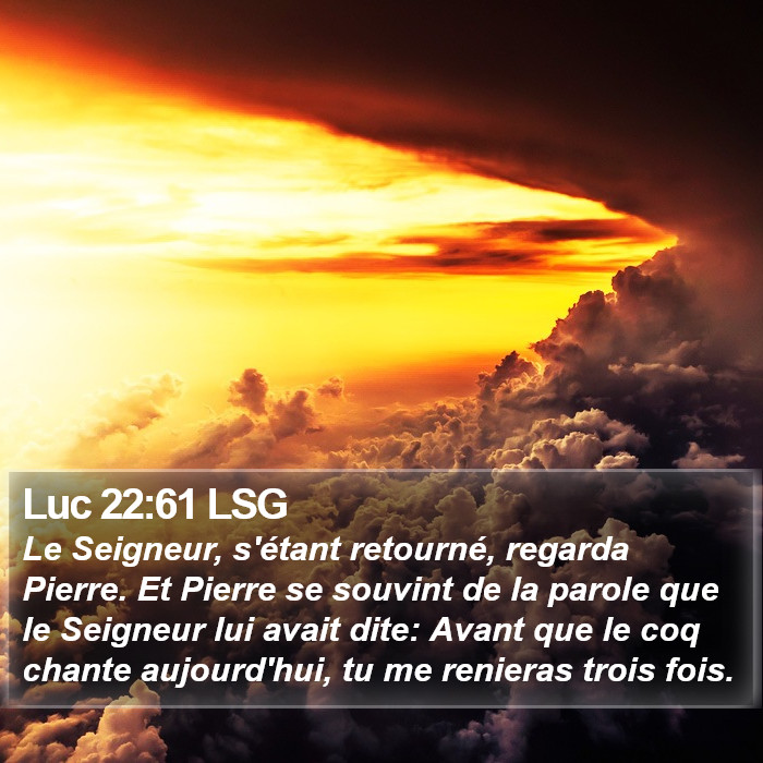 Luc 22:61 LSG Bible Study