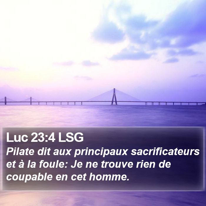 Luc 23:4 LSG Bible Study