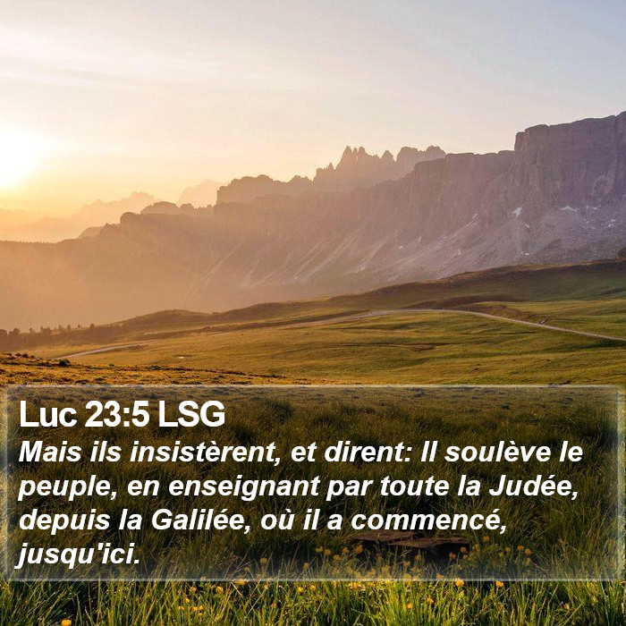 Luc 23:5 LSG Bible Study