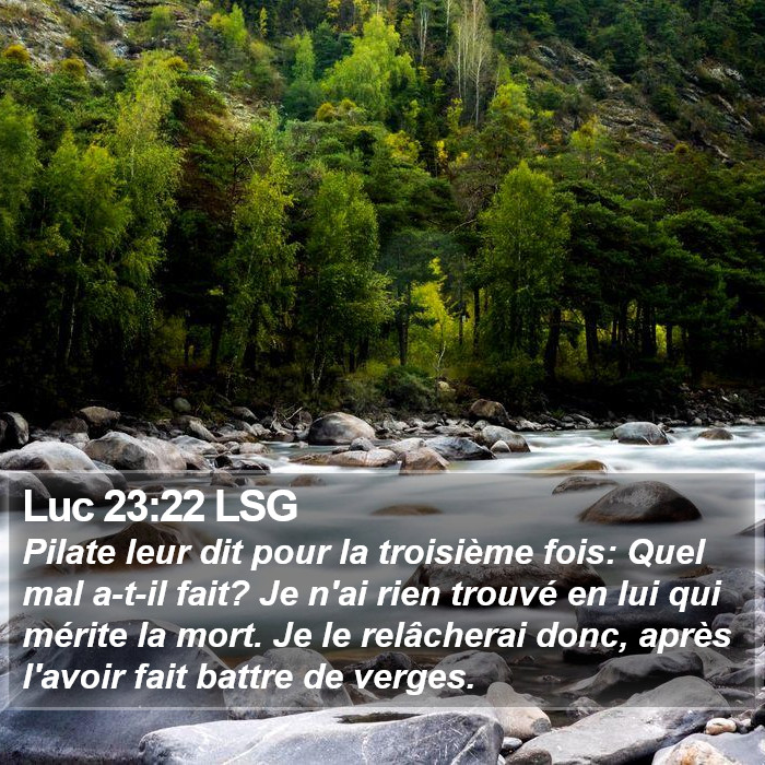 Luc 23:22 LSG Bible Study