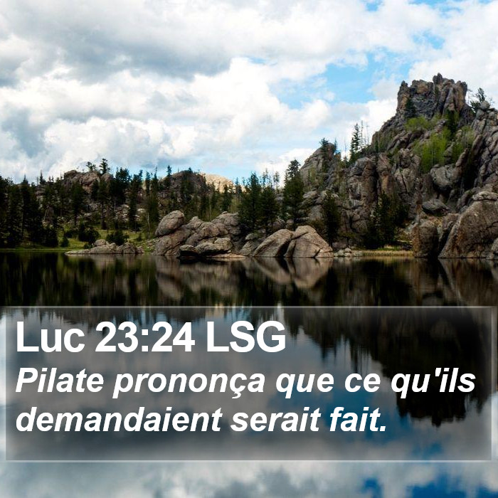 Luc 23:24 LSG Bible Study