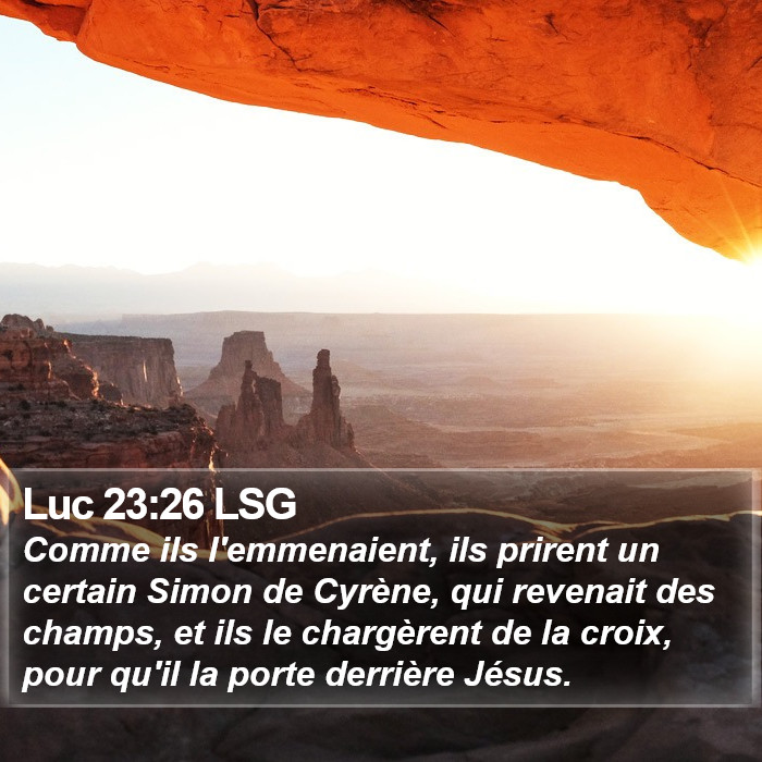 Luc 23:26 LSG Bible Study