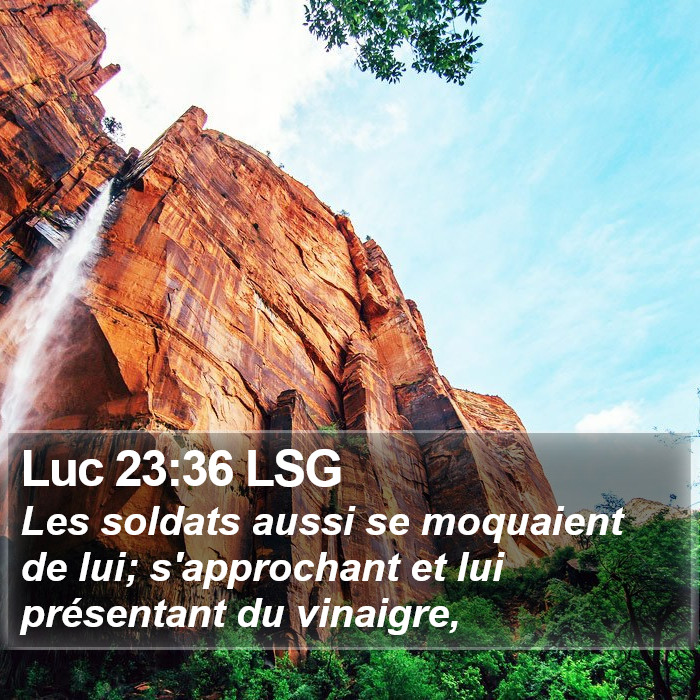 Luc 23:36 LSG Bible Study