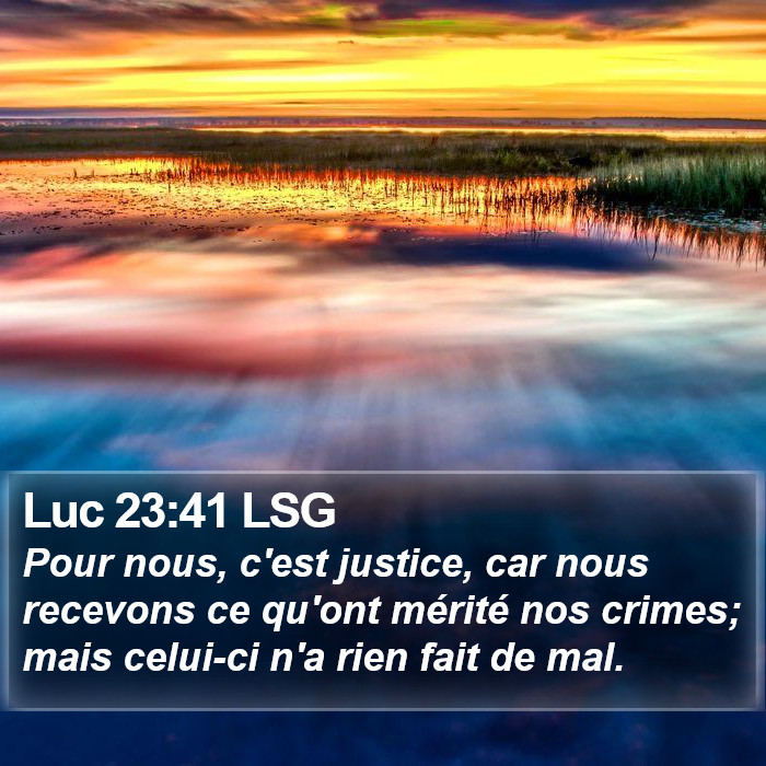 Luc 23:41 LSG Bible Study