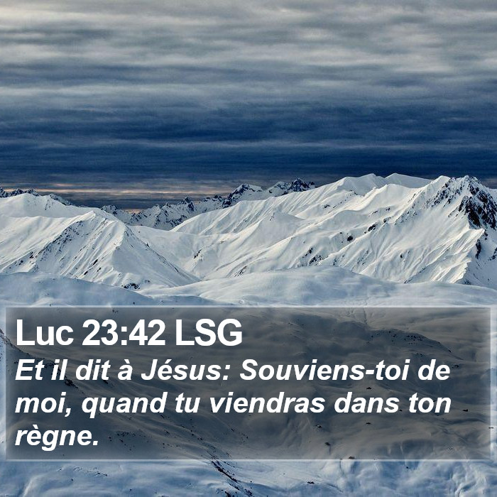 Luc 23:42 LSG Bible Study