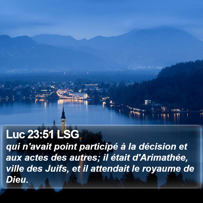 Luc 23:51 LSG Bible Study