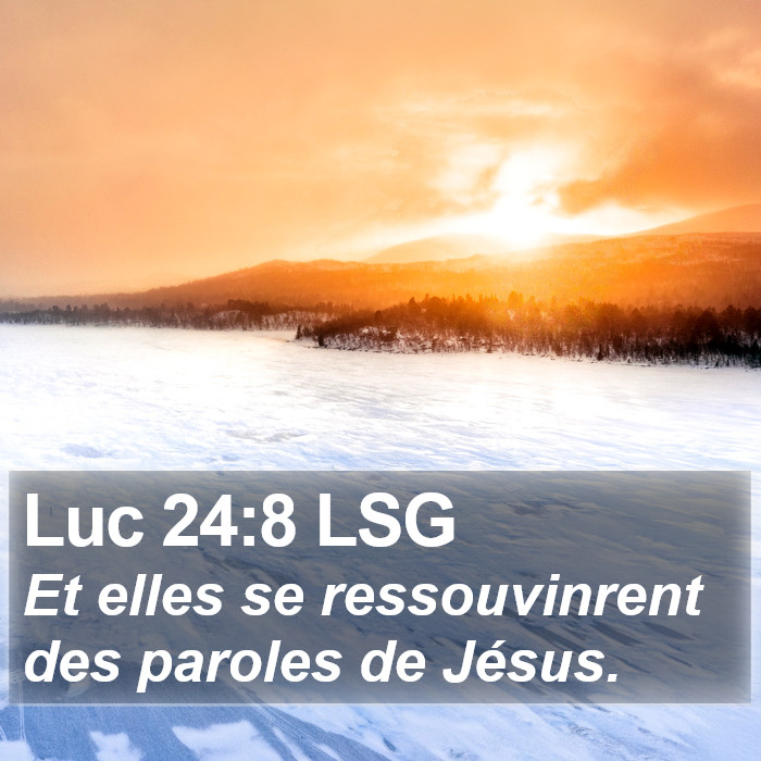 Luc 24:8 LSG Bible Study