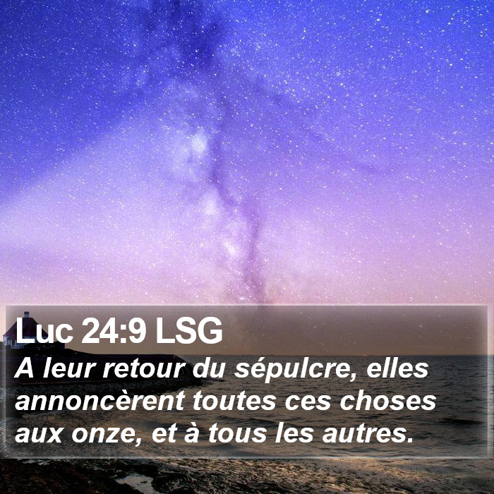 Luc 24:9 LSG Bible Study