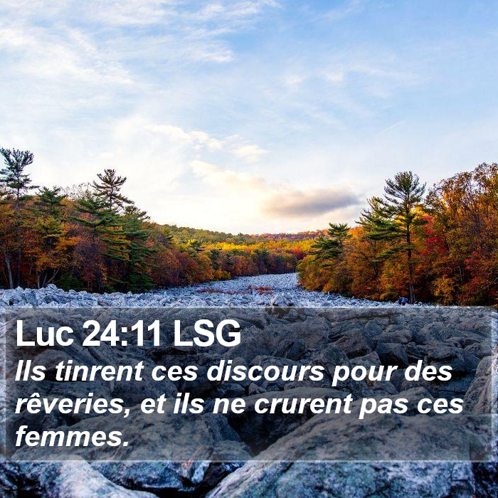 Luc 24:11 LSG Bible Study