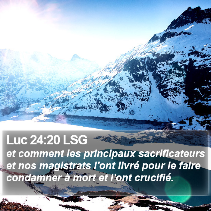 Luc 24:20 LSG Bible Study