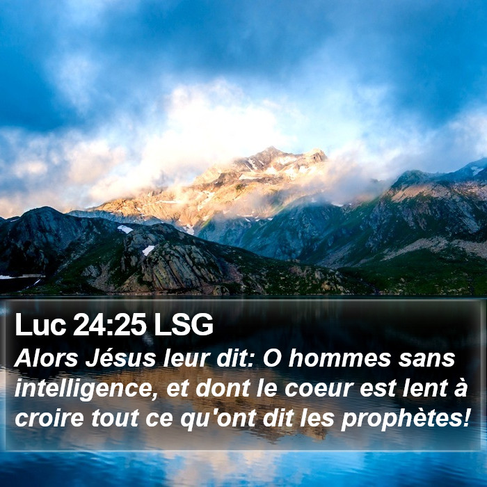 Luc 24:25 LSG Bible Study