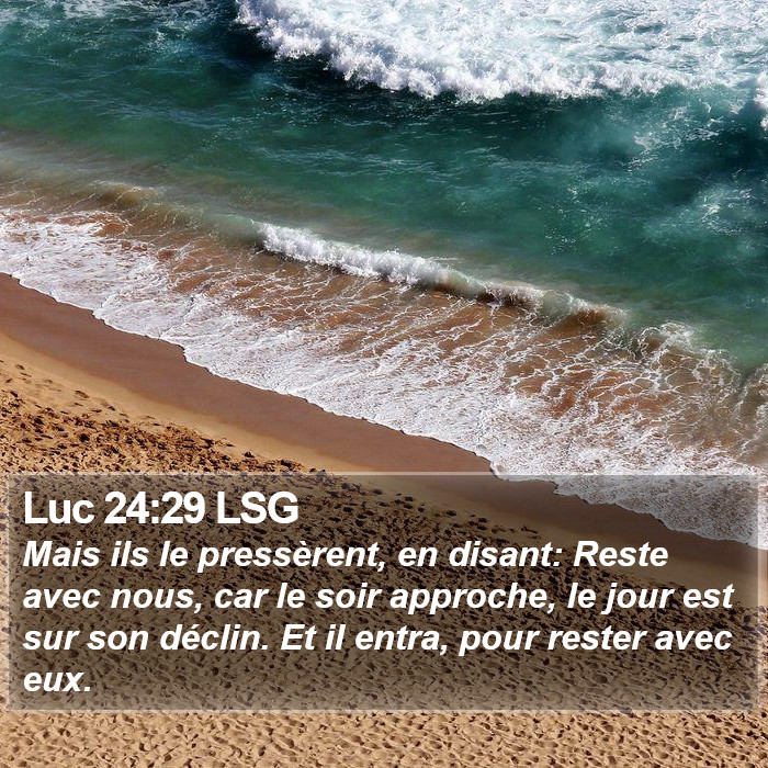 Luc 24:29 LSG Bible Study