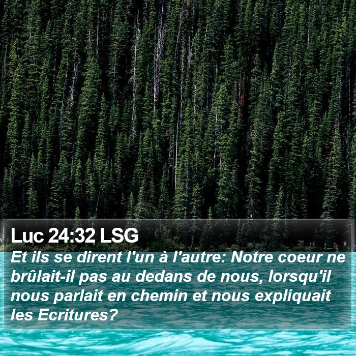 Luc 24:32 LSG Bible Study