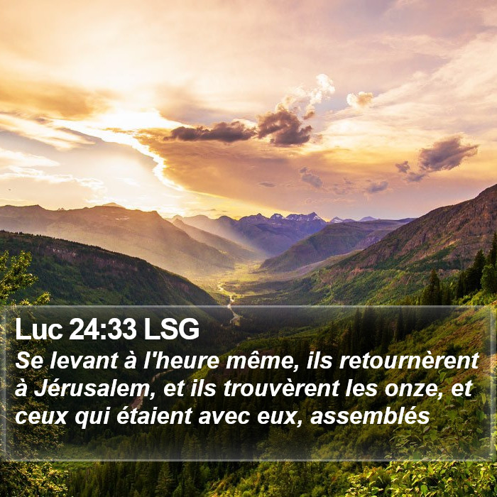 Luc 24:33 LSG Bible Study