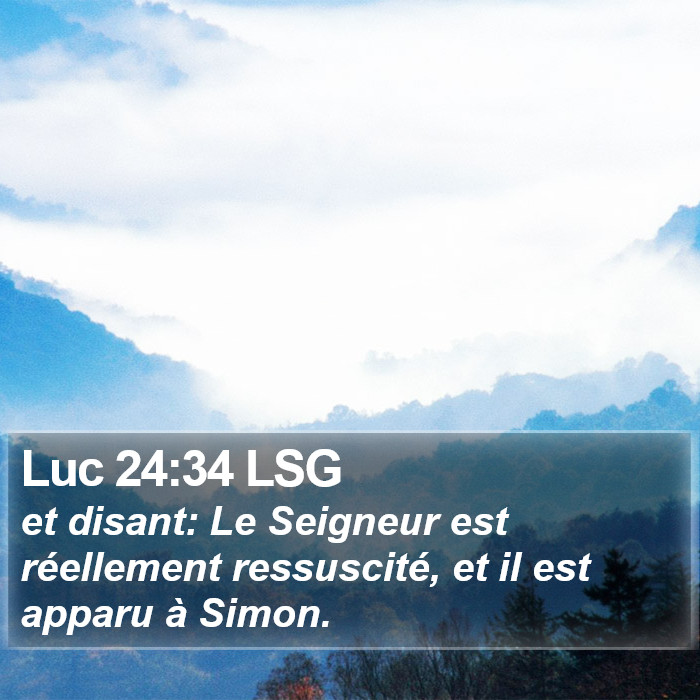 Luc 24:34 LSG Bible Study