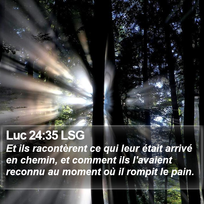 Luc 24:35 LSG Bible Study