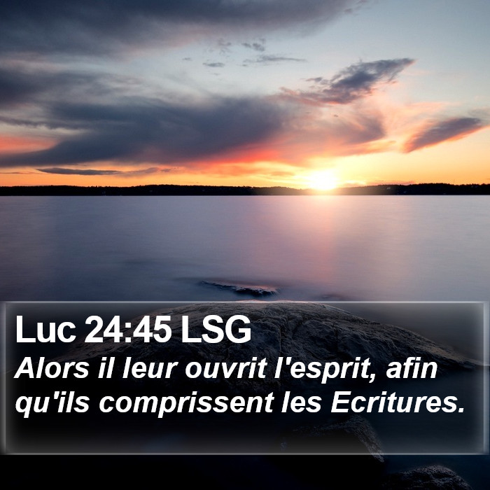 Luc 24:45 LSG Bible Study