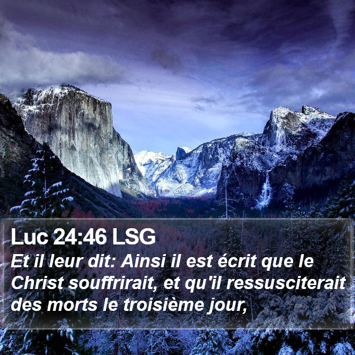 Luc 24:46 LSG Bible Study