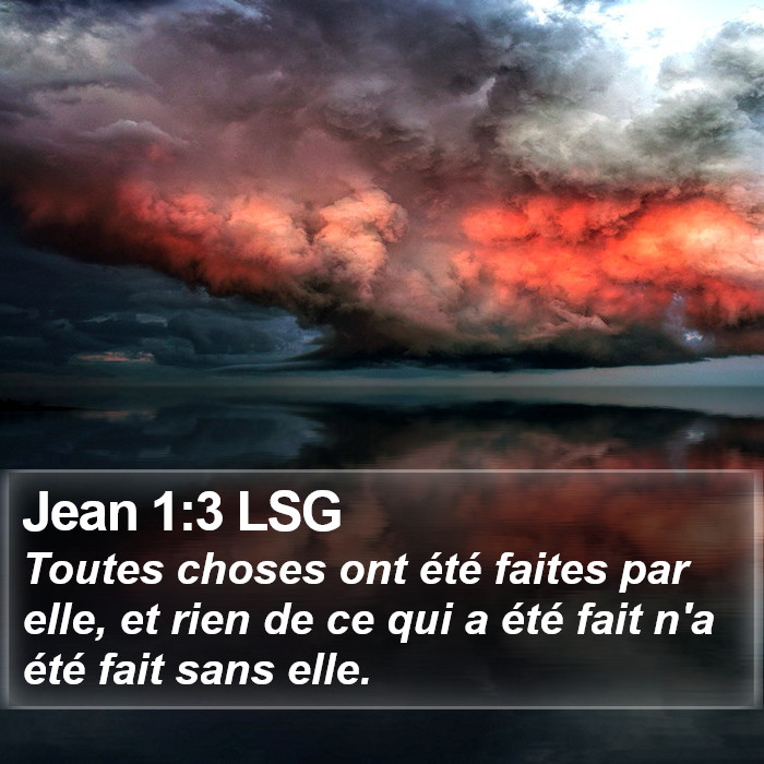 Jean 1:3 LSG Bible Study