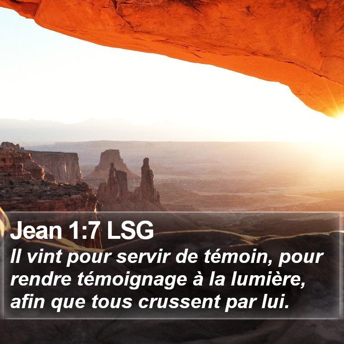 Jean 1:7 LSG Bible Study