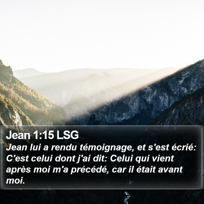 Jean 1:15 LSG Bible Study