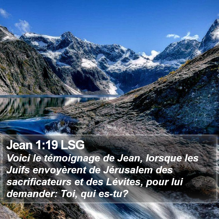 Jean 1:19 LSG Bible Study