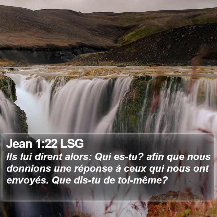 Jean 1:22 LSG Bible Study