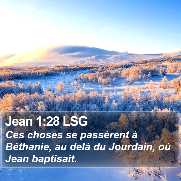 Jean 1:28 LSG Bible Study