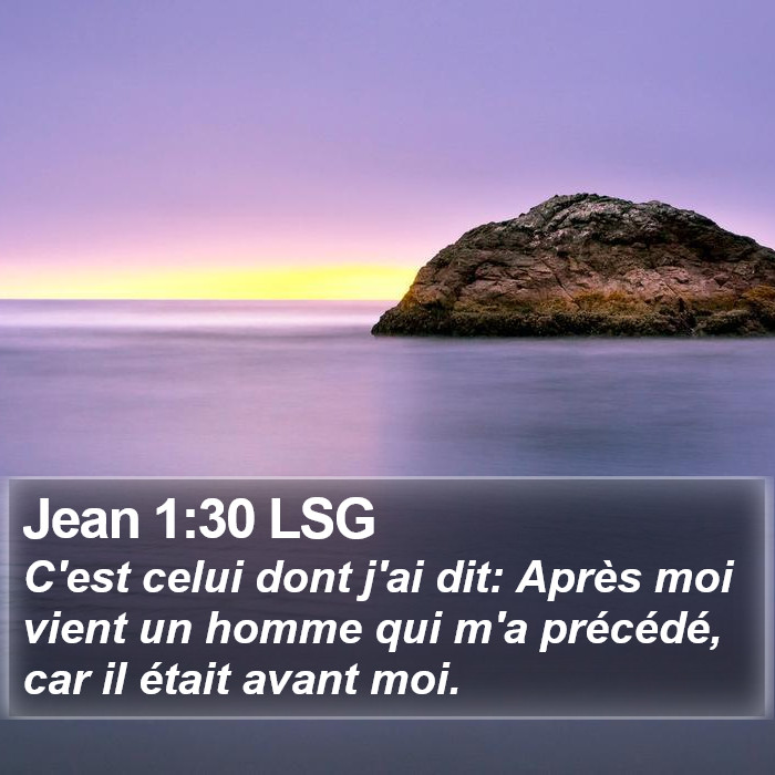 Jean 1:30 LSG Bible Study