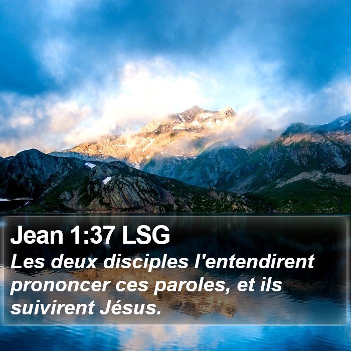 Jean 1:37 LSG Bible Study