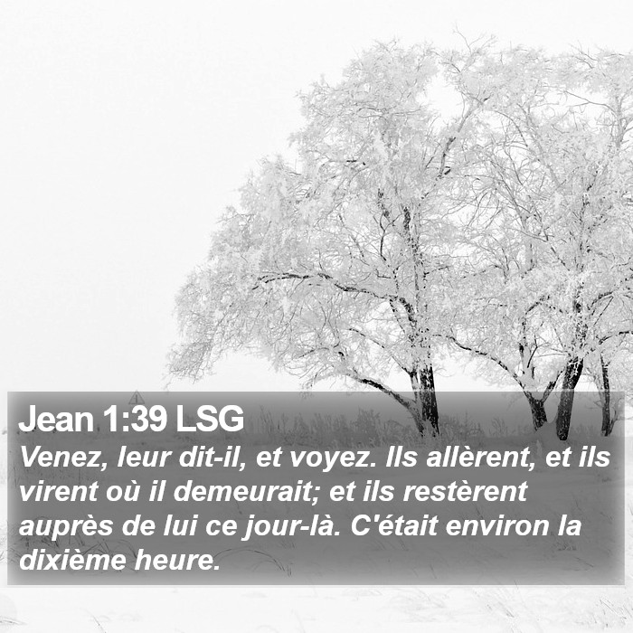 Jean 1:39 LSG Bible Study