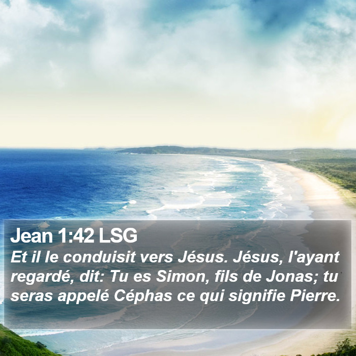 Jean 1:42 LSG Bible Study