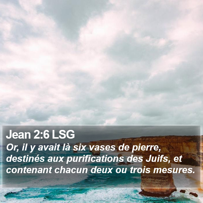 Jean 2:6 LSG Bible Study