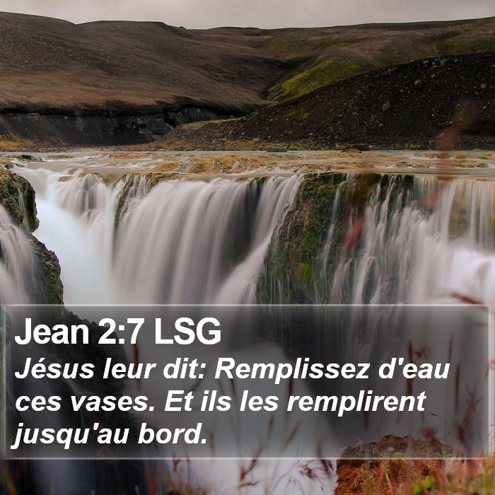 Jean 2:7 LSG Bible Study